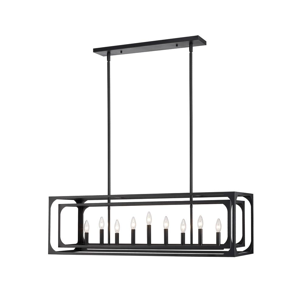 9 Light Linear Chandelier. Picture 1