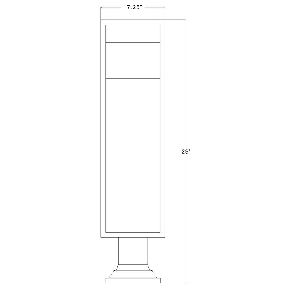 1 Light Outdoor Pier Mounted Fixture. Picture 6