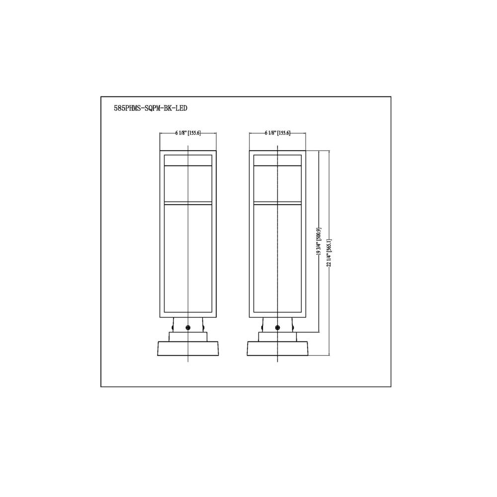 1 Light Outdoor Pier Mounted Fixture. Picture 6