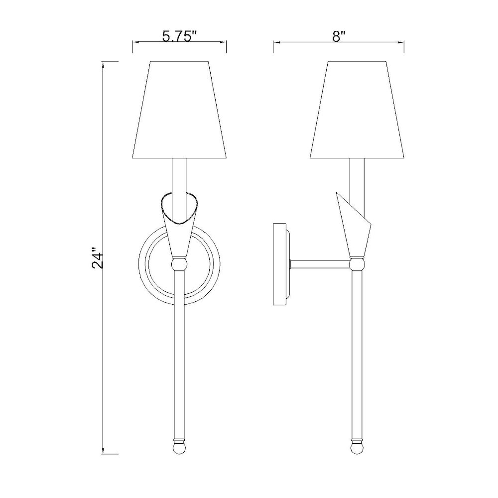 Z-Lite Claudelle 1 Light Wall Sconce in Textured White color, Steel frame. Picture 8