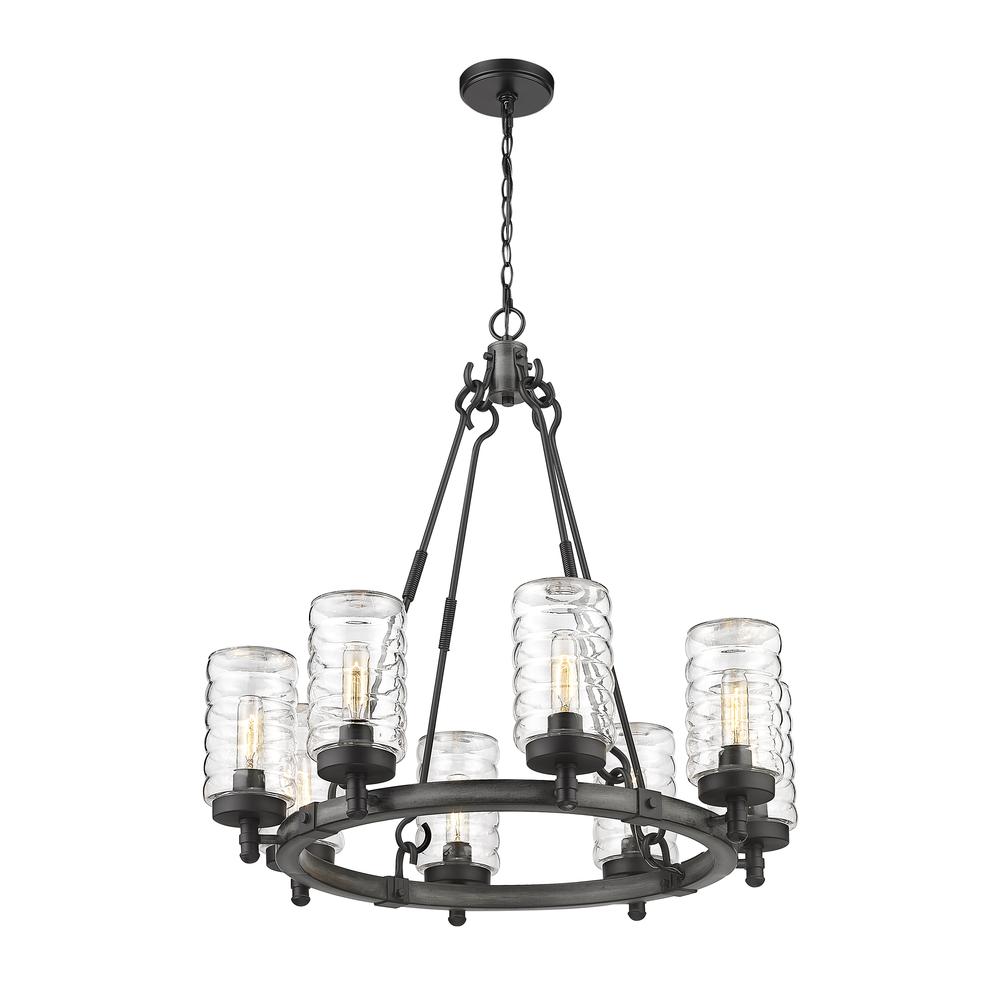 8 Light Outdoor Chandelier. Picture 3