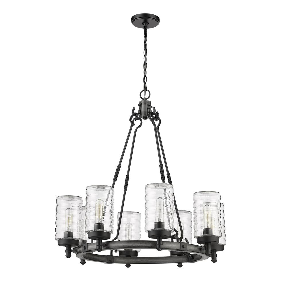 8 Light Outdoor Chandelier. Picture 5