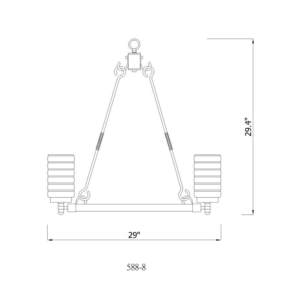 8 Light Outdoor Chandelier. Picture 6