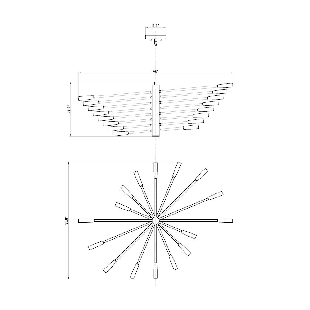 Z-Lite 16 Light Chandelier. Picture 8