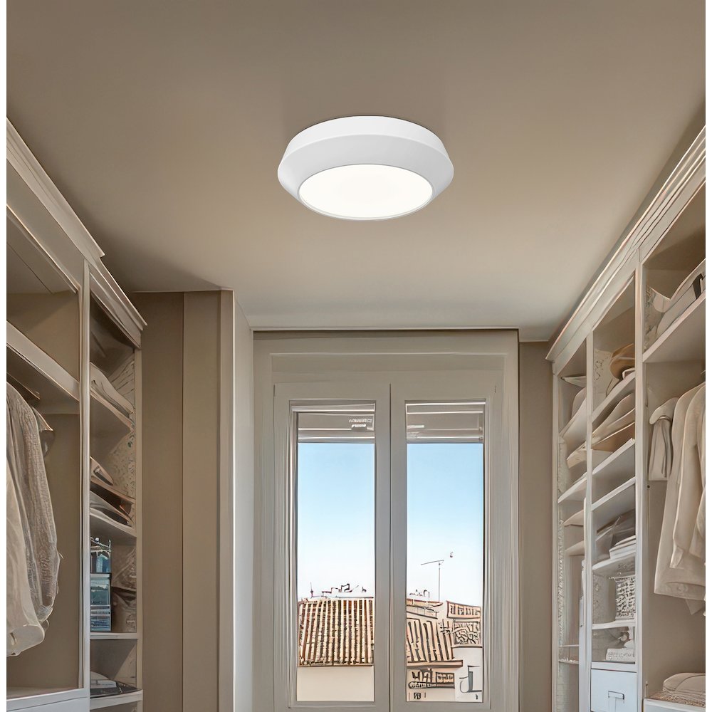Z-Lite 1 Light Flush Mount, Matte White. Picture 5