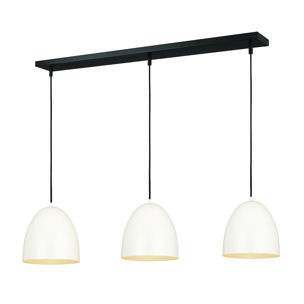 Z-Lite 3 Light Pendant, Satin White Frame Finish. Picture 1