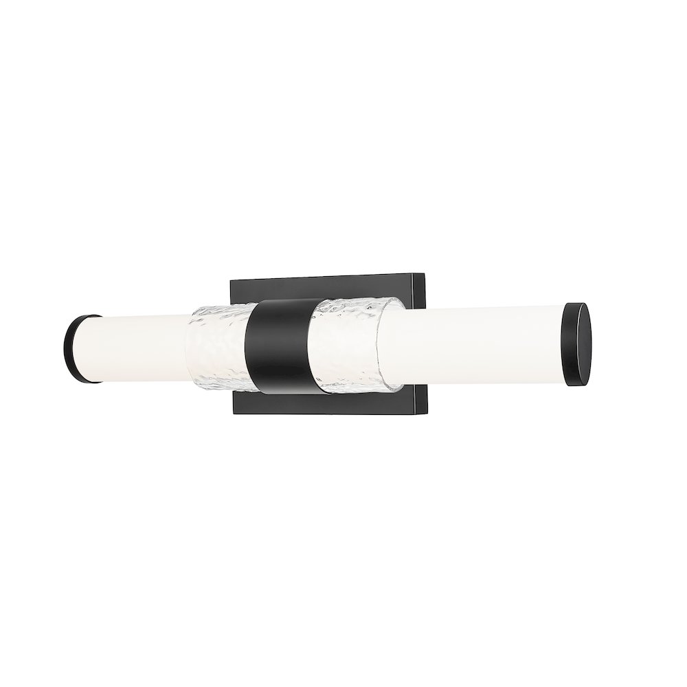 Z-Lite Egon 1 Light Vanity in Matte Black color, Steel frame. Picture 1