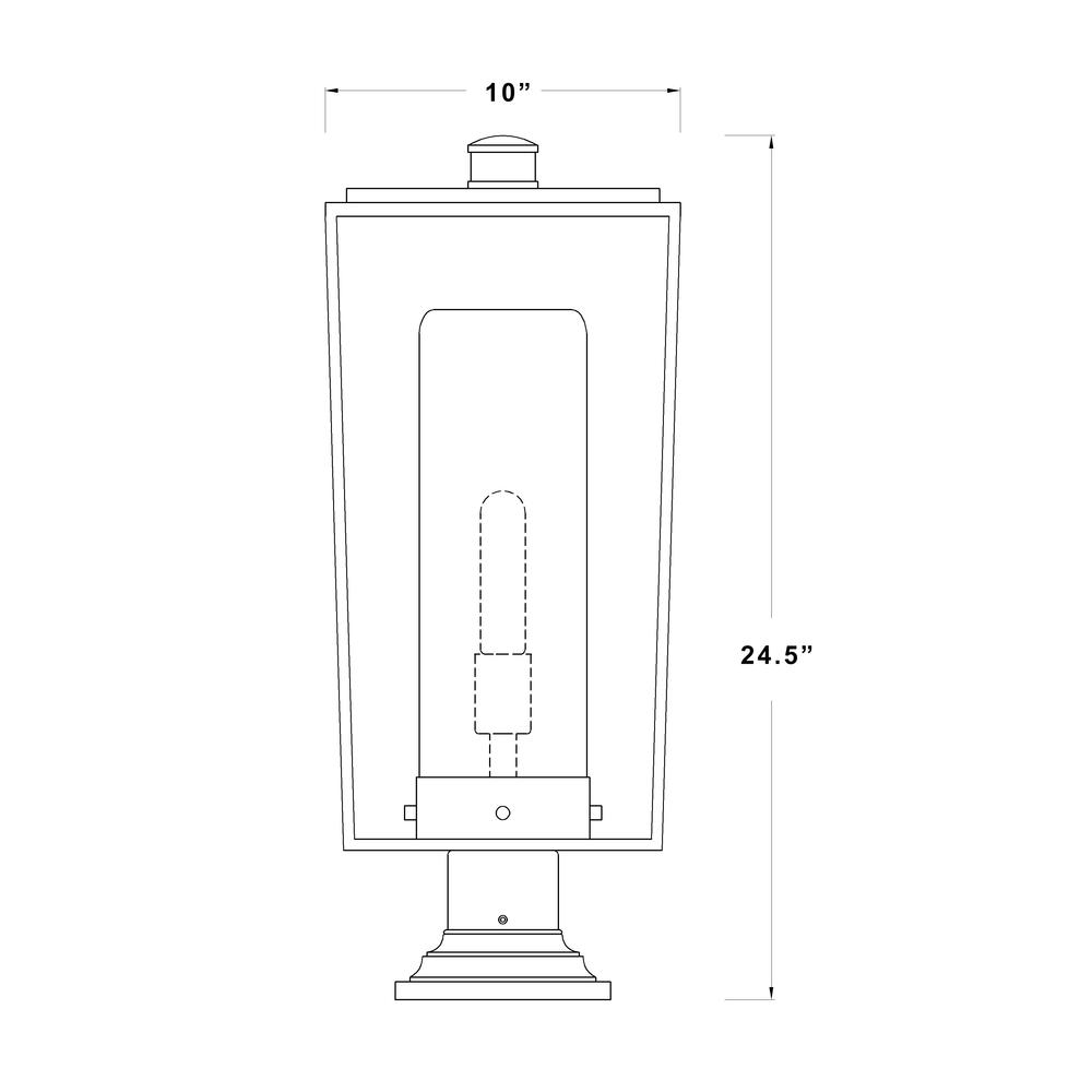 1 Light Outdoor Pier Mounted Fixture. Picture 6