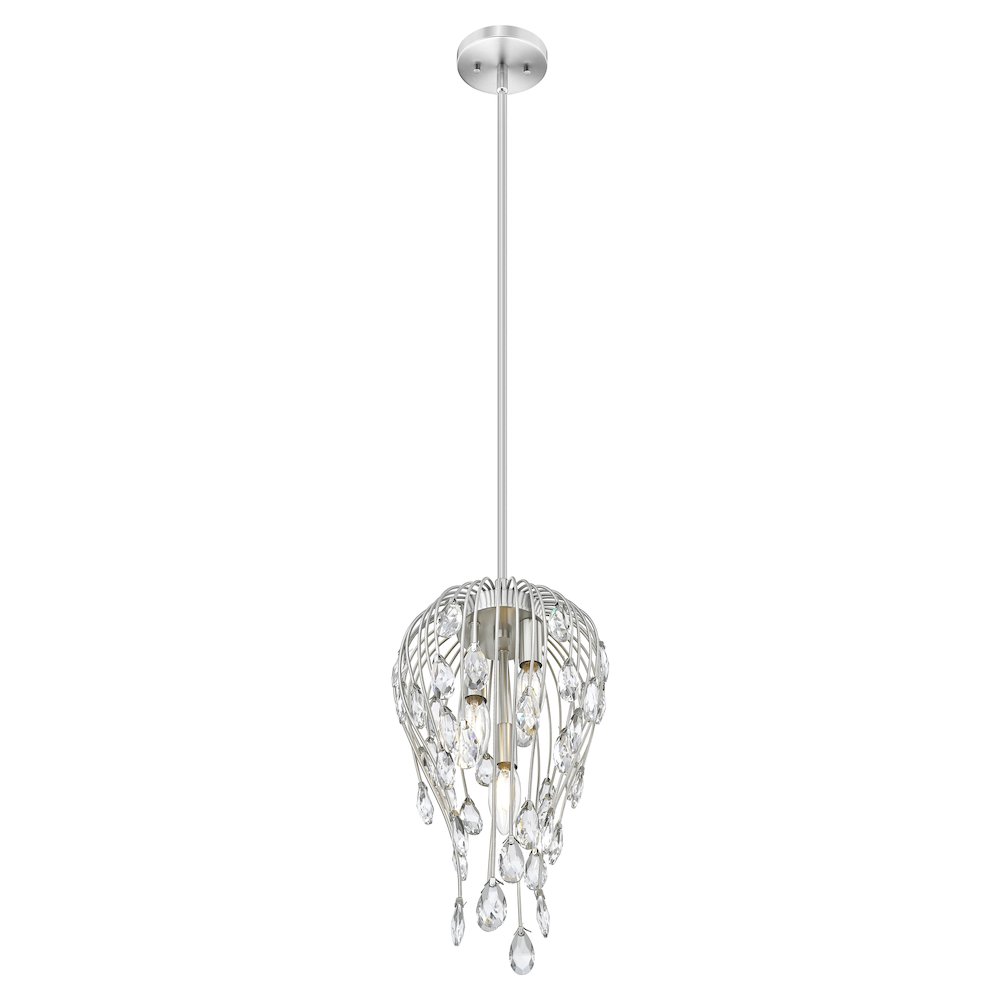 Z-Lite 3 Light Pendant, Brushed Nickel. Picture 2