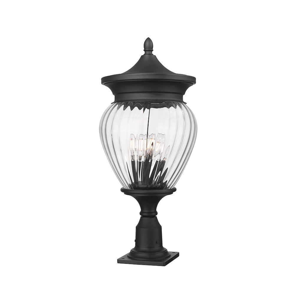 4 Light Outdoor Pier Mounted Fixture. Picture 3
