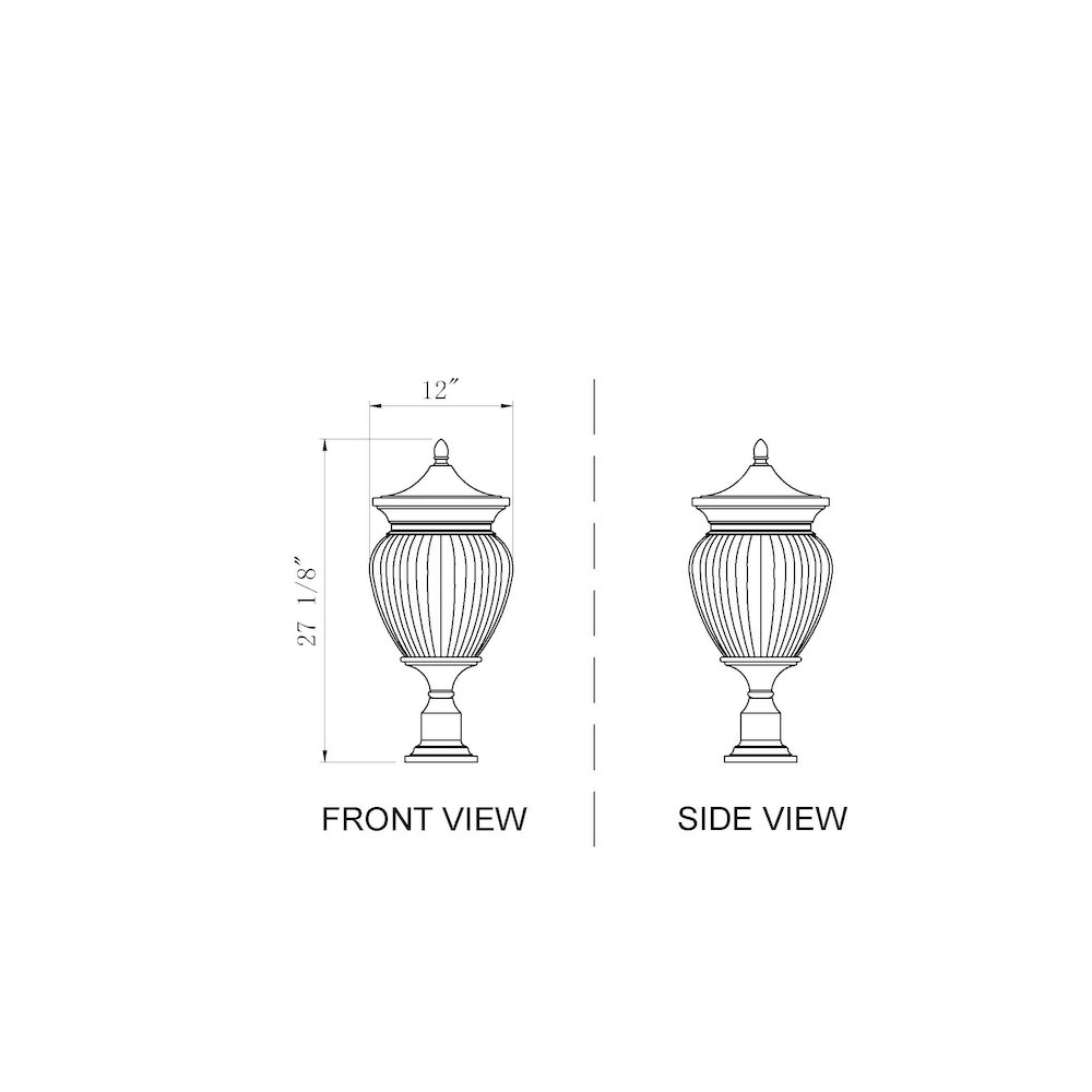 4 Light Outdoor Pier Mounted Fixture. Picture 8