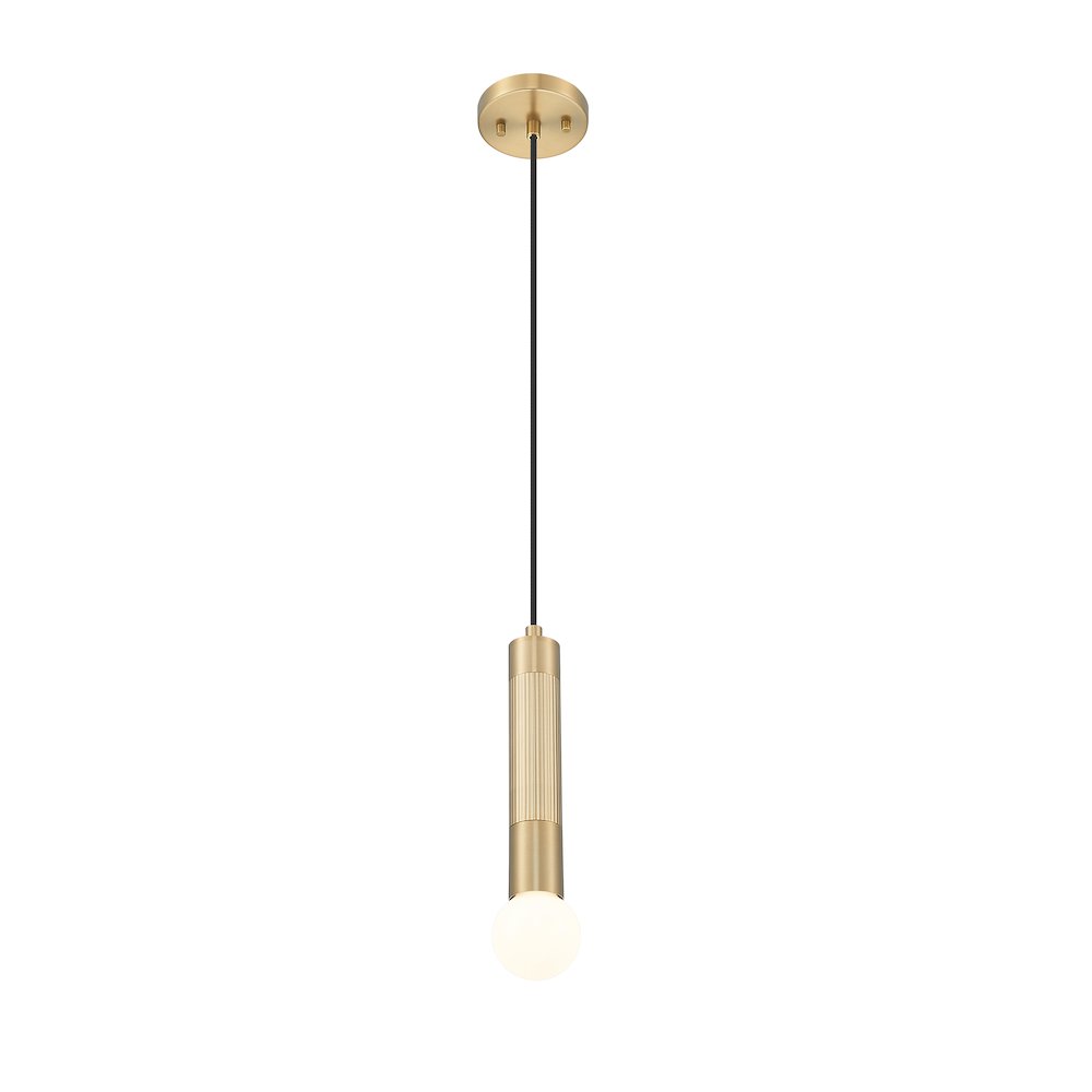 Z-Lite Stari 1 Light Pendant in Modern Gold color, Steel frame. Picture 3