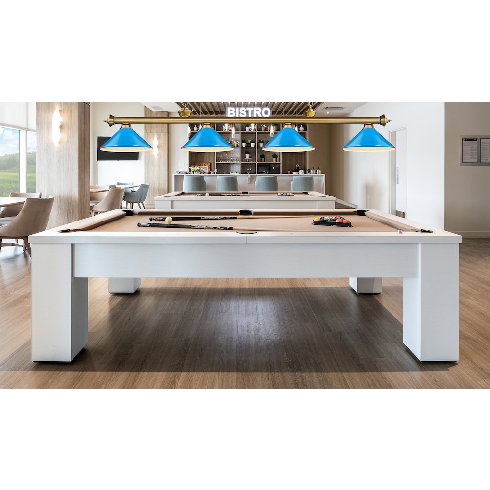 Z-Lite Cordon 4 Light Billiard, Steel Frame, Electric Blue Shade Color. Picture 6