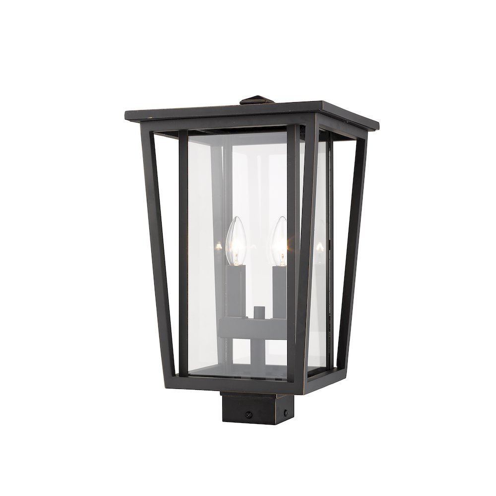 Z-Lite 2 Light Outdoor Post Mount Fixture. Picture 2