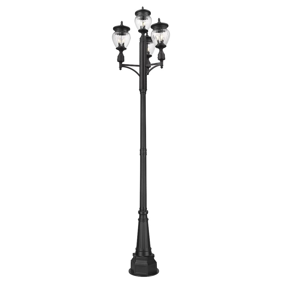 3 Light Outdoor Post Mounted Fixture. Picture 2