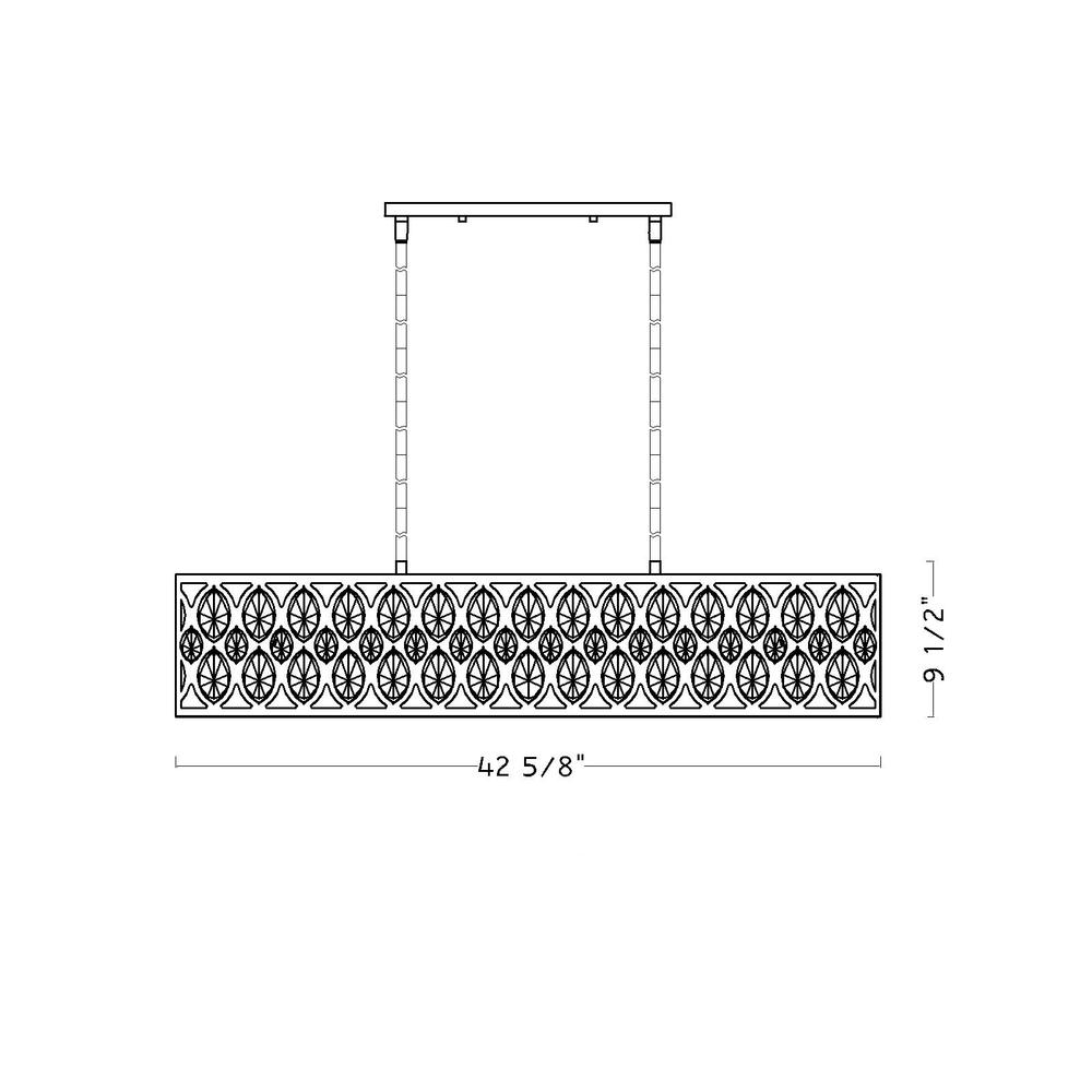 7 Light Linear Chandelier. Picture 6