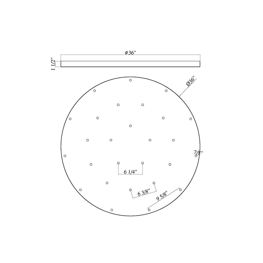 Z-Lite 27 Light Ceiling Plate. Picture 2