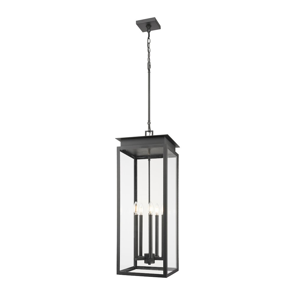 Z-Lite 5 Light Outdoor Chain Mount Ceiling Fixture. Picture 1