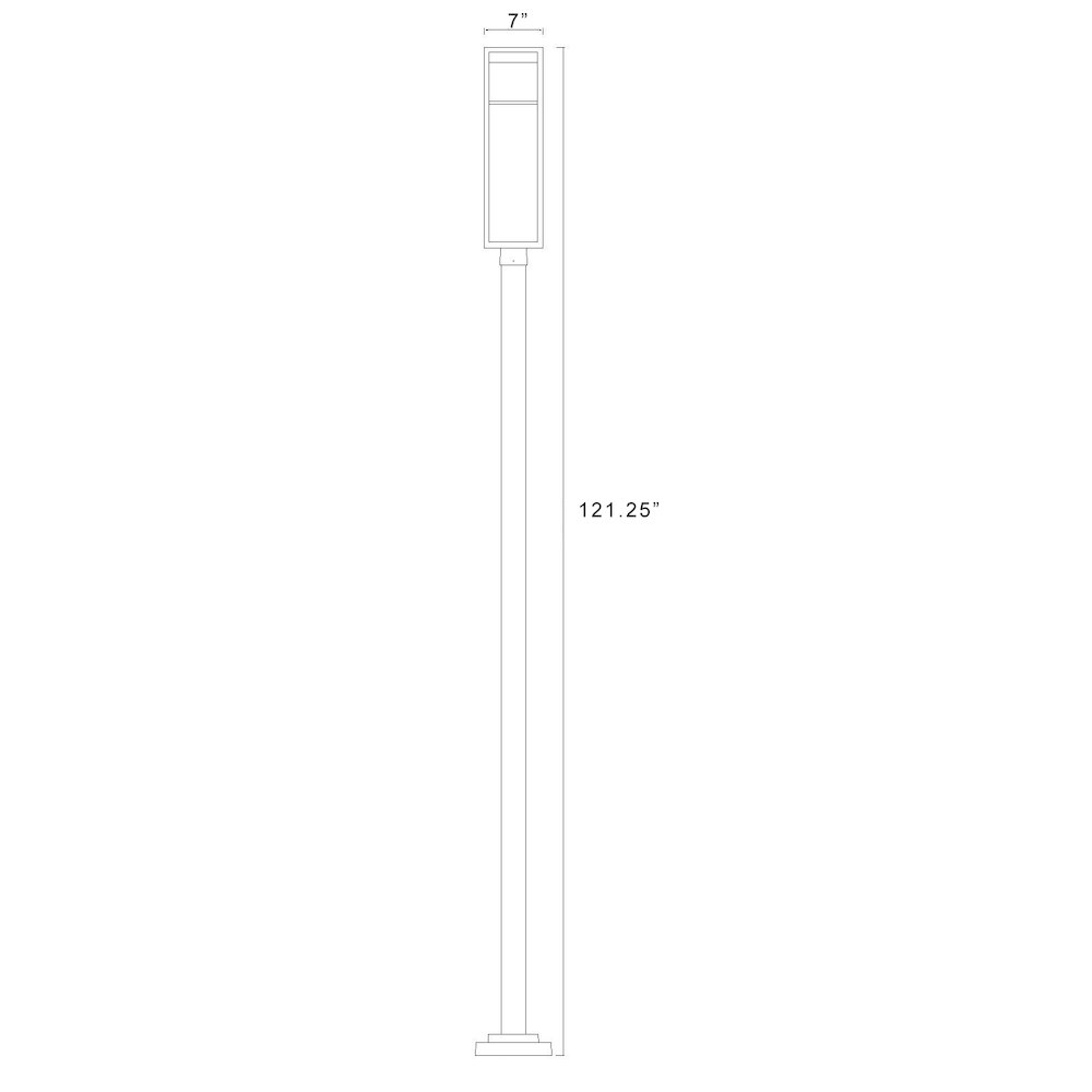 Z-Lite 1 Light Outdoor Post Mounted Fixture. Picture 6