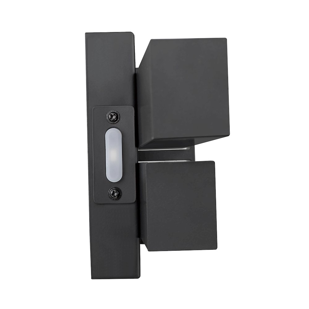 Z-Lite Zane 2 Light Vanity in Matte Black Frame Finish. Picture 4