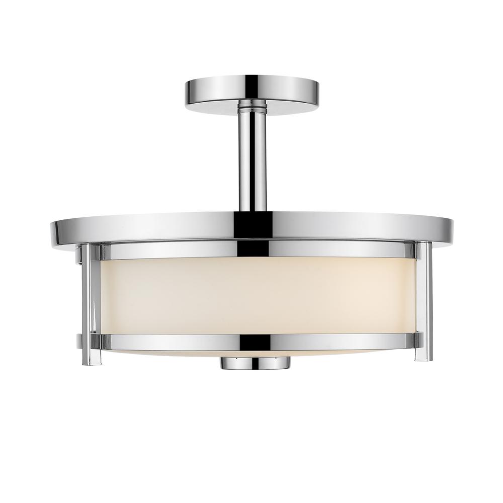 2 Light Semi Flush Mount. Picture 2
