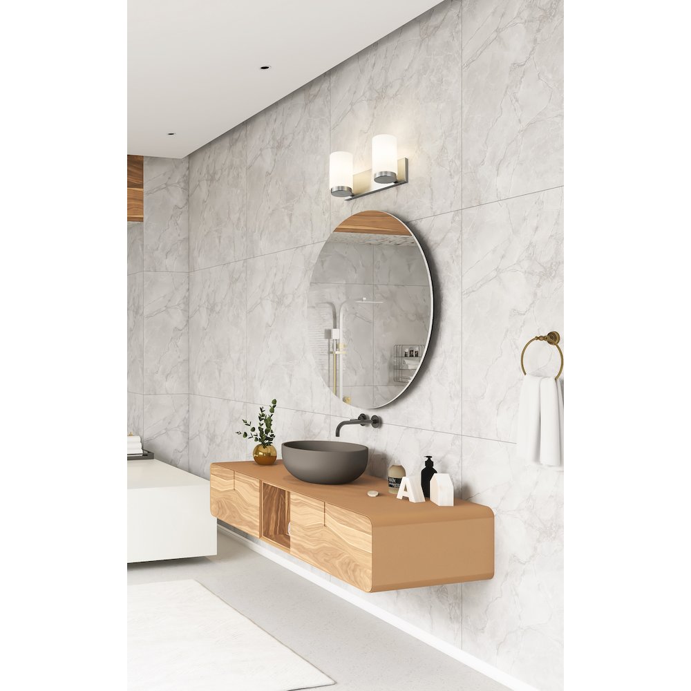 Z-Lite Burk 2 Light Vanity, Brushed Nickel. Picture 6
