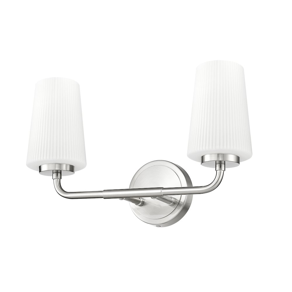 Z-Lite Montford 2 Light Vanity in Brushed Nickel color, Steel frame. Picture 5
