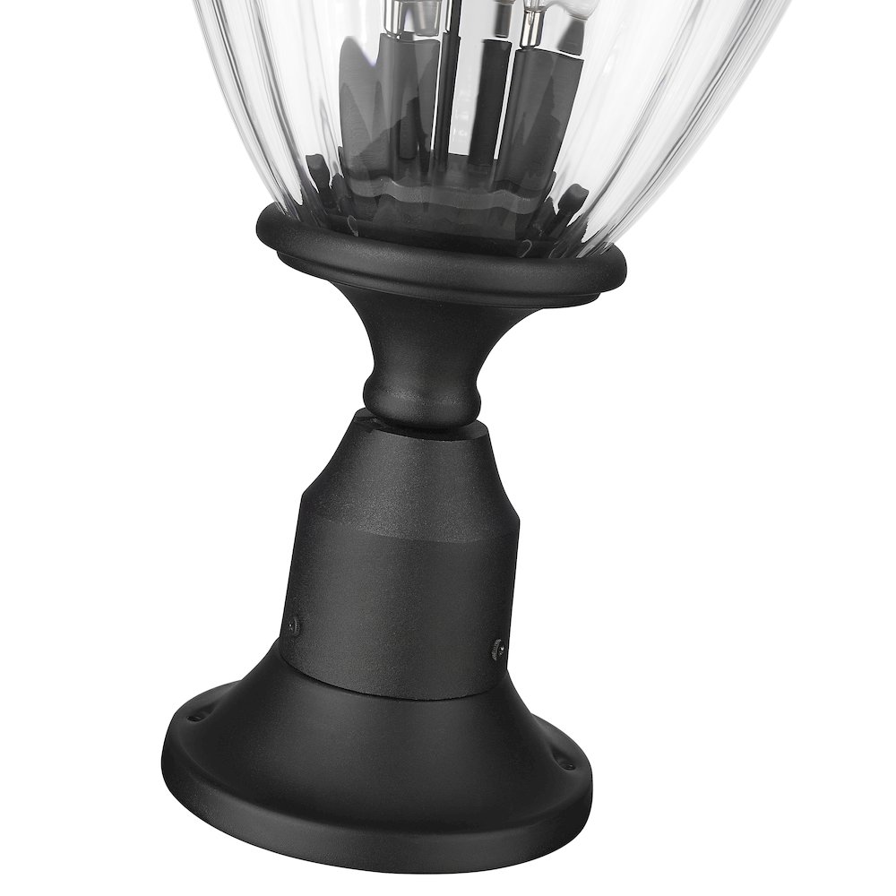 3 Light Outdoor Pier Mounted Fixture. Picture 4