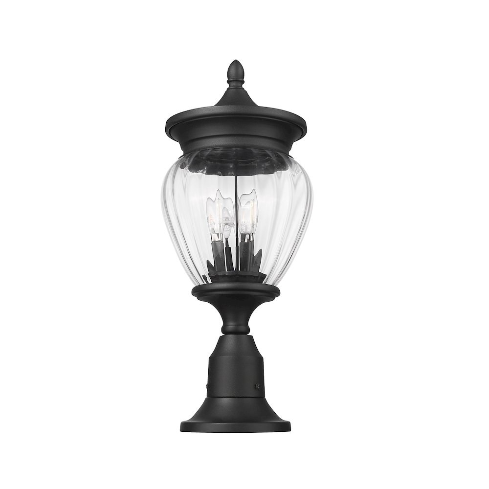 3 Light Outdoor Pier Mounted Fixture. Picture 7