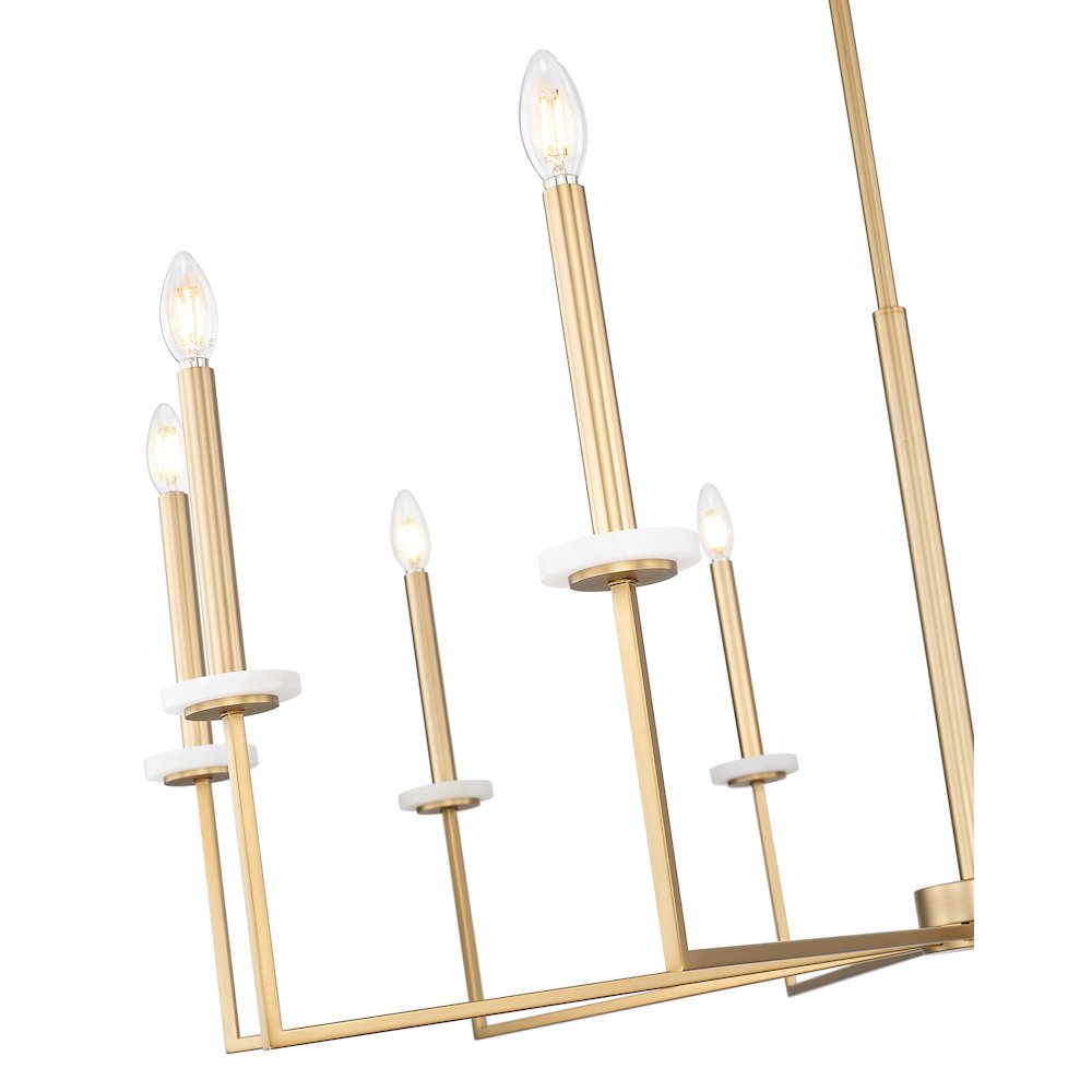 Z-Lite 10 Light Chandelier, Mordern Gold. Picture 4