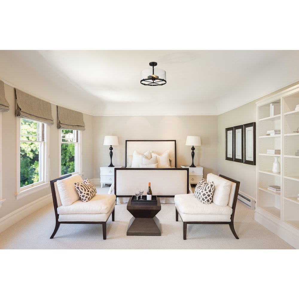 Z-Lite 3 Light Semi Flush Mount. Picture 6