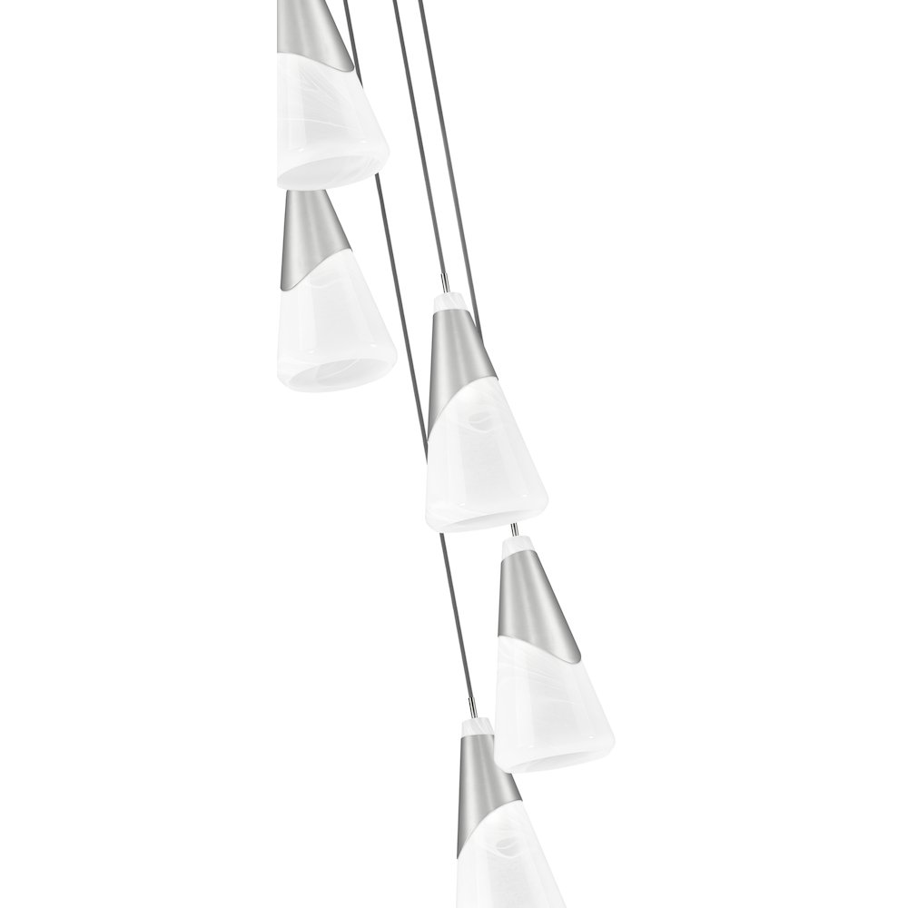 Z-Lite Aimie 5 Light Chandelier, Brushed Nickel. Picture 4