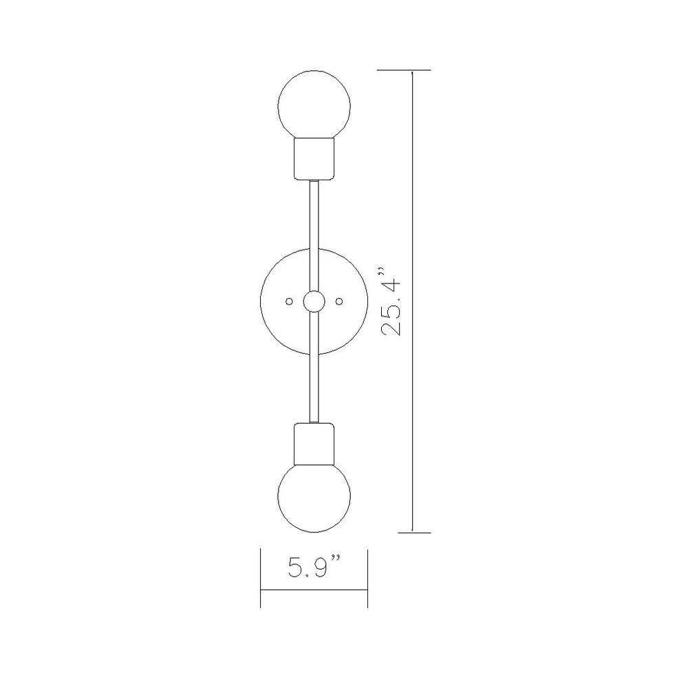 2 Light Wall Sconce. Picture 6