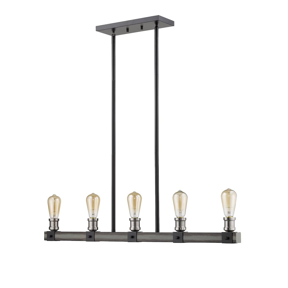 Z-Lite 5 Light Linear Chandelier. Picture 5