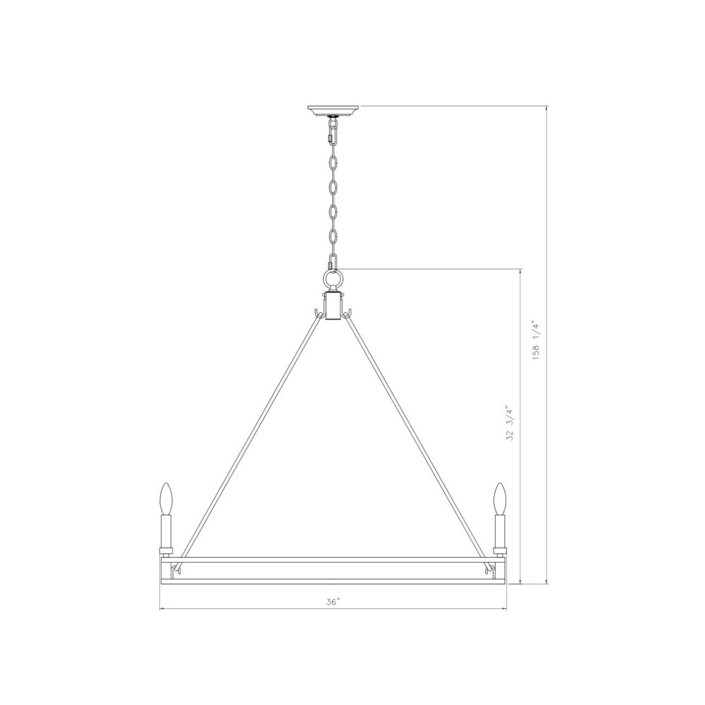 Z-Lite Dennison 8 Light Chandelier in Signature Brass color, Steel frame. Picture 7