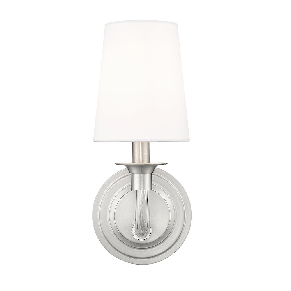 Z-Lite Katerina 1 Light Wall Sconce in Brushed Nickel Frame Finish. Picture 3
