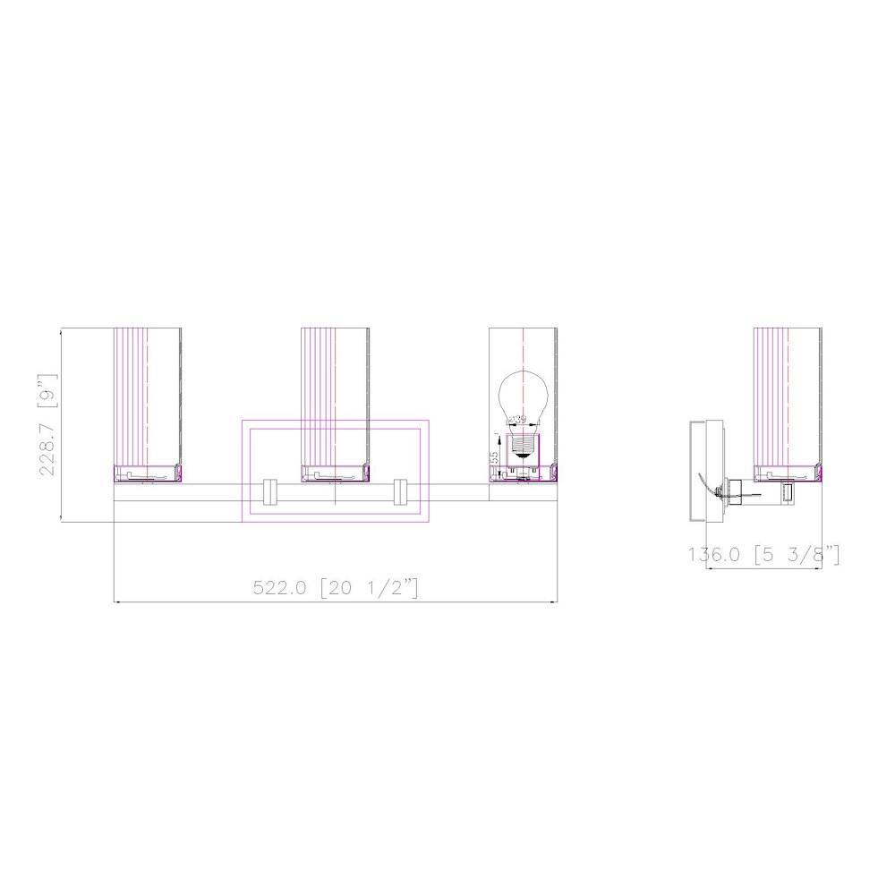 Z-Lite 3 Light Vanity. Picture 8
