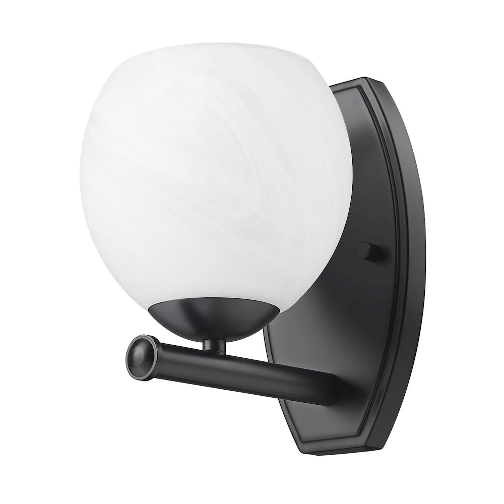 Z-Lite 1 Light Wall Sconce, Matte Black. Picture 7