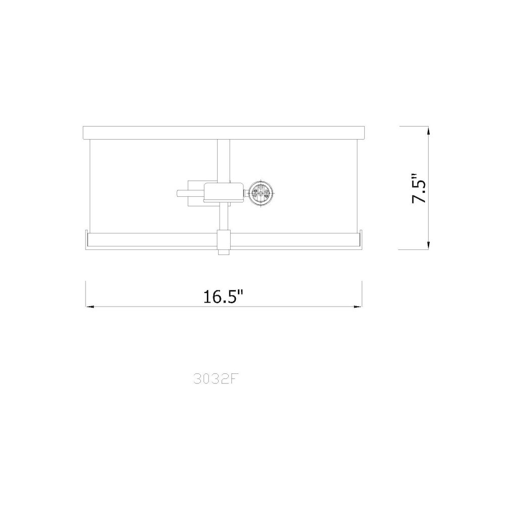 Z-Lite 3 Light Flush Mount. Picture 8