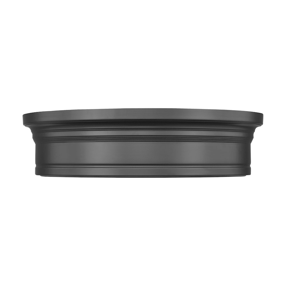 Z-Lite 1 Light Flush Mount, Matte Black. Picture 2