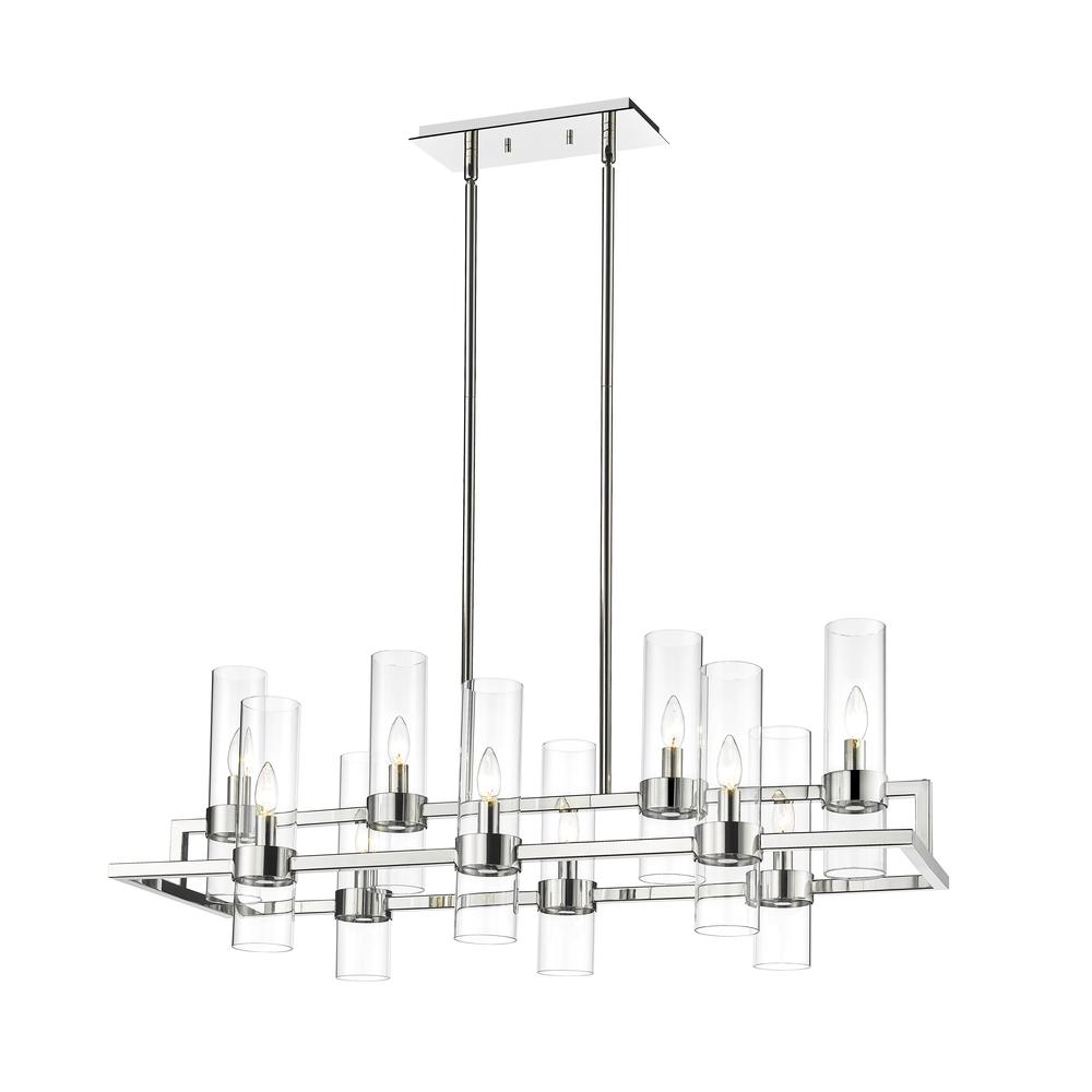 10 Light Linear Chandelier. Picture 1