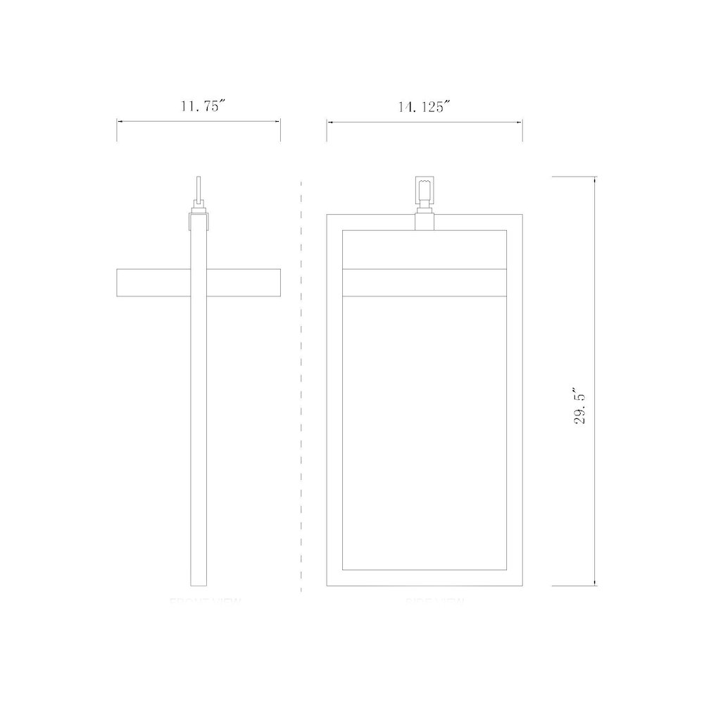 Z-Lite 1 Light Outdoor Chain Mount Ceiling Fixture. Picture 8