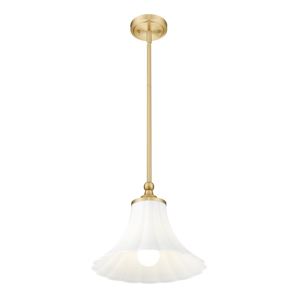 Z-Lite 1 Light Pendant, Modern Gold. Picture 2