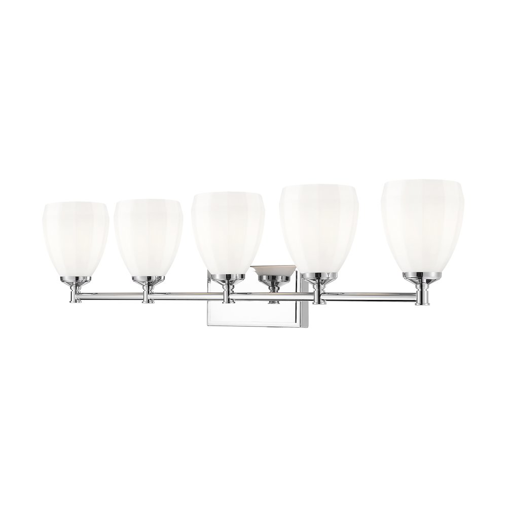 Z-Lite Oren 5 Light Vanity in Chrome  color, Steel frame. Picture 1