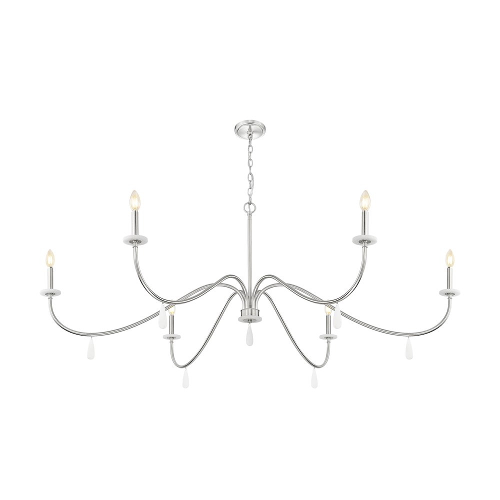 Z-Lite 6 Light Chandelier, Brushed Nickel. Picture 2