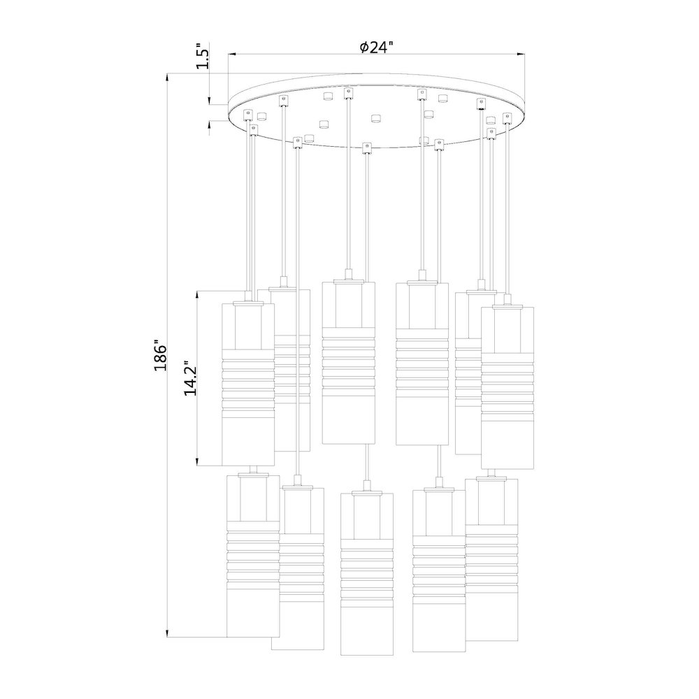 Z-Lite 11 Light Chandelier. Picture 8