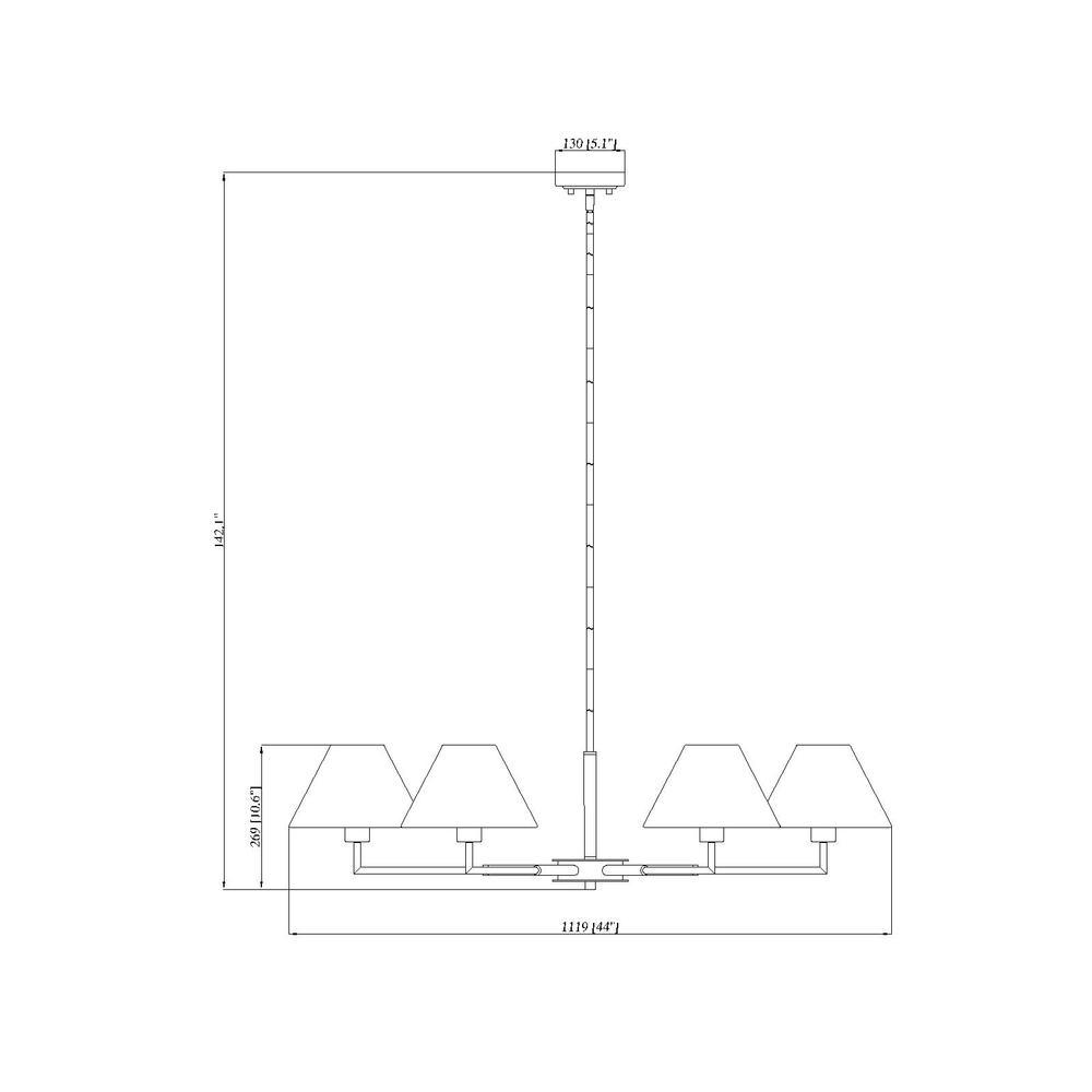 6 Light Chandelier. Picture 6