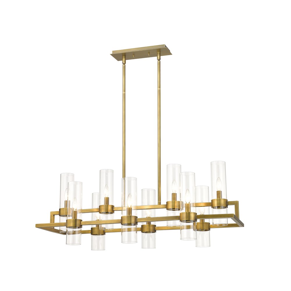 Z-Lite 10 Light Linear Chandelier. Picture 1