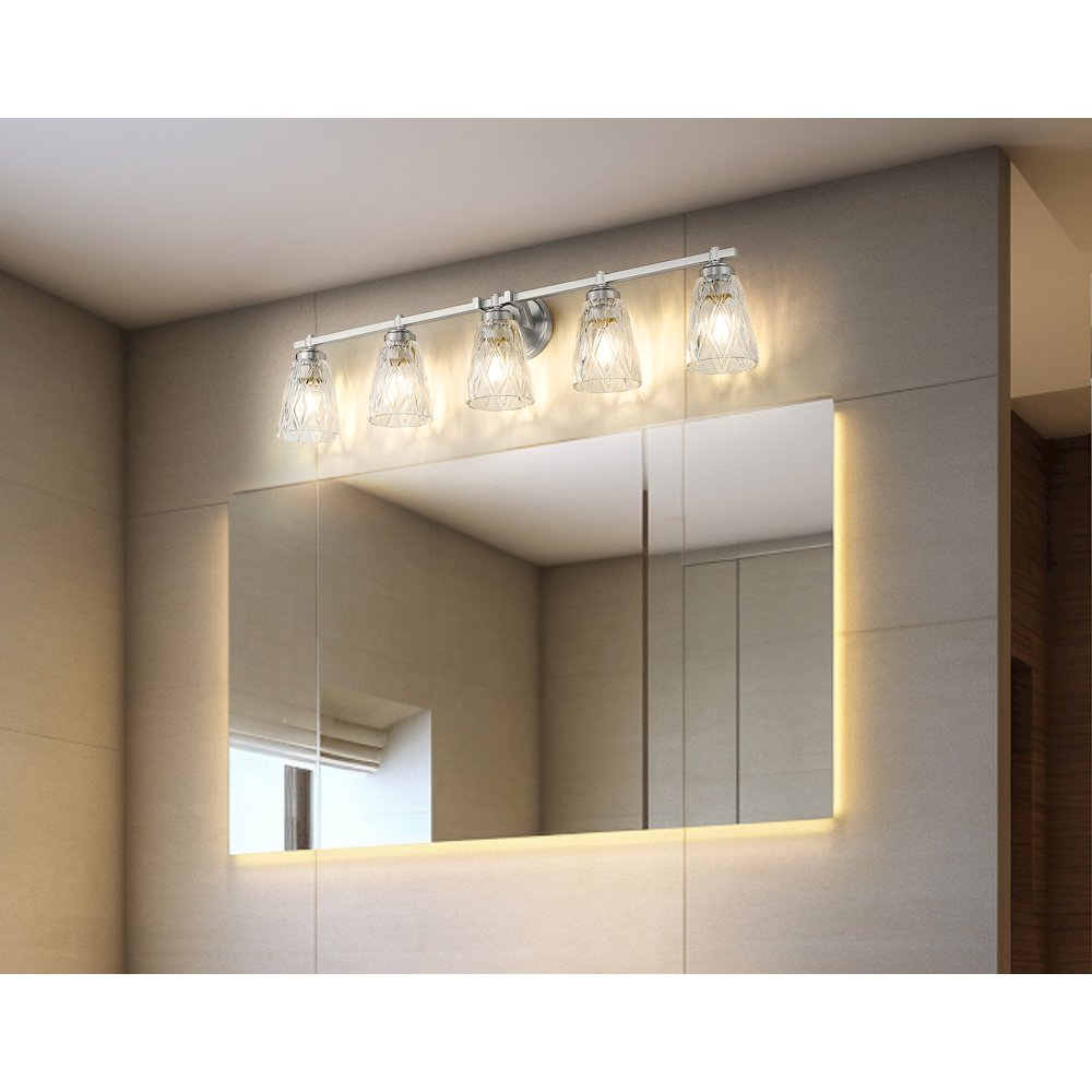Z-Lite 5 Light Vanity, Brushed Nickel. Picture 5