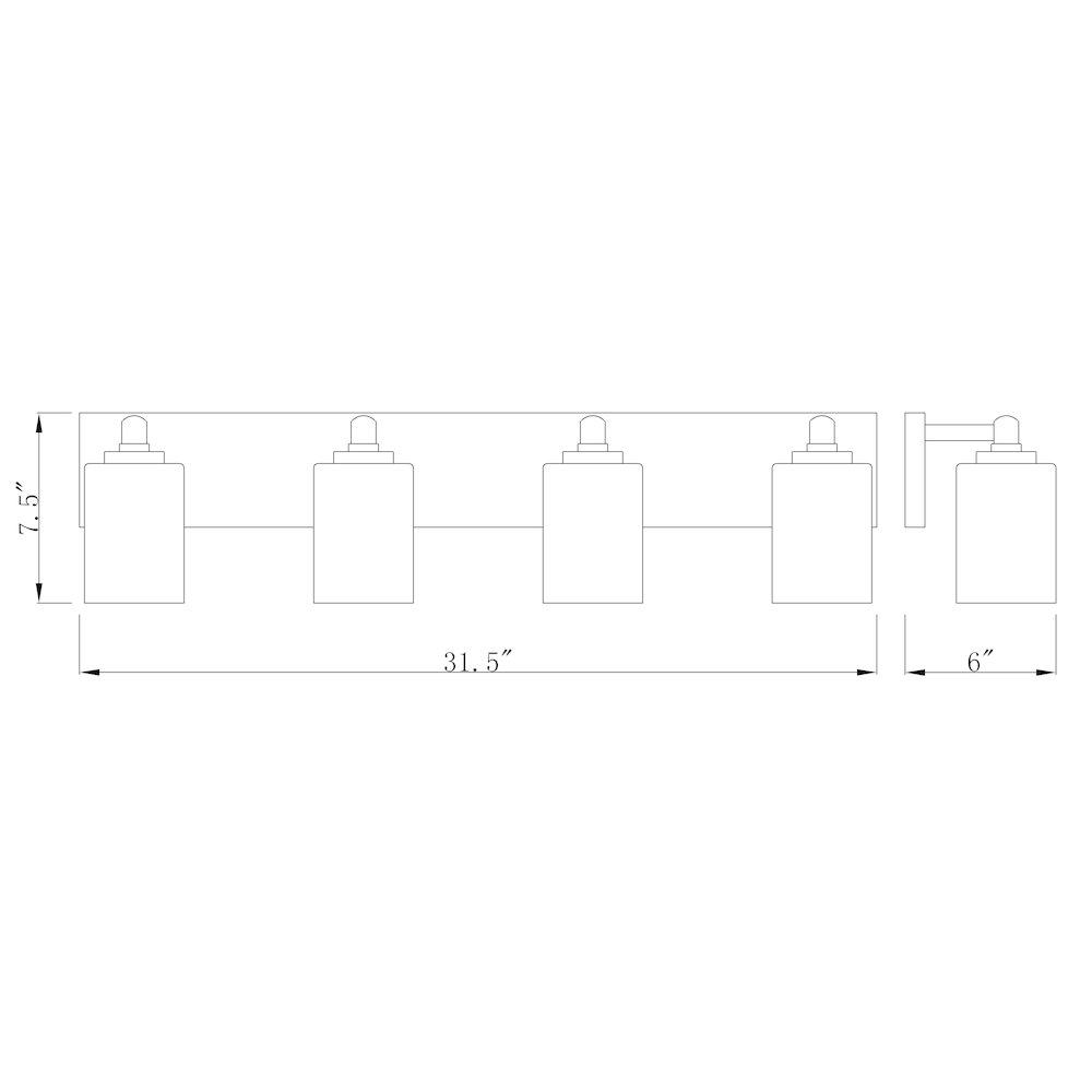 Z-Lite 4 Light Vanity. Picture 8